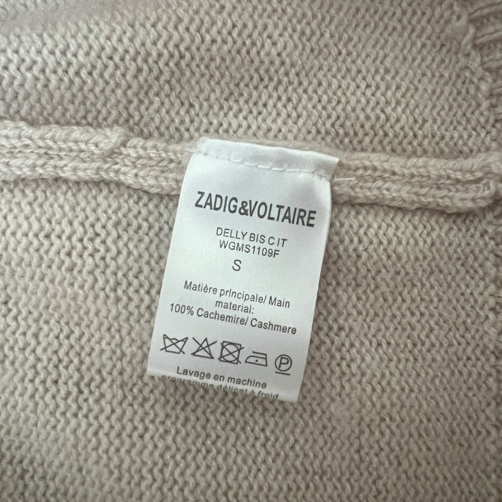 Zadig & Voltaire women's cashmere sweater with star motifs sz L - Picture 3 of 5